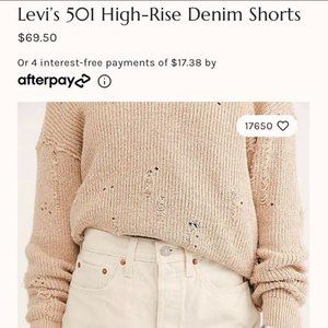 Levi's 501 High Rise Denim Shorts